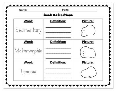 First Grade Rocks and Minerals Worksheets Image