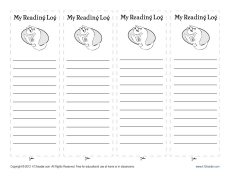 Free Printable Reading Log Bookmark Templates Image