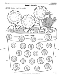 Kindergarten Coin Worksheets Image