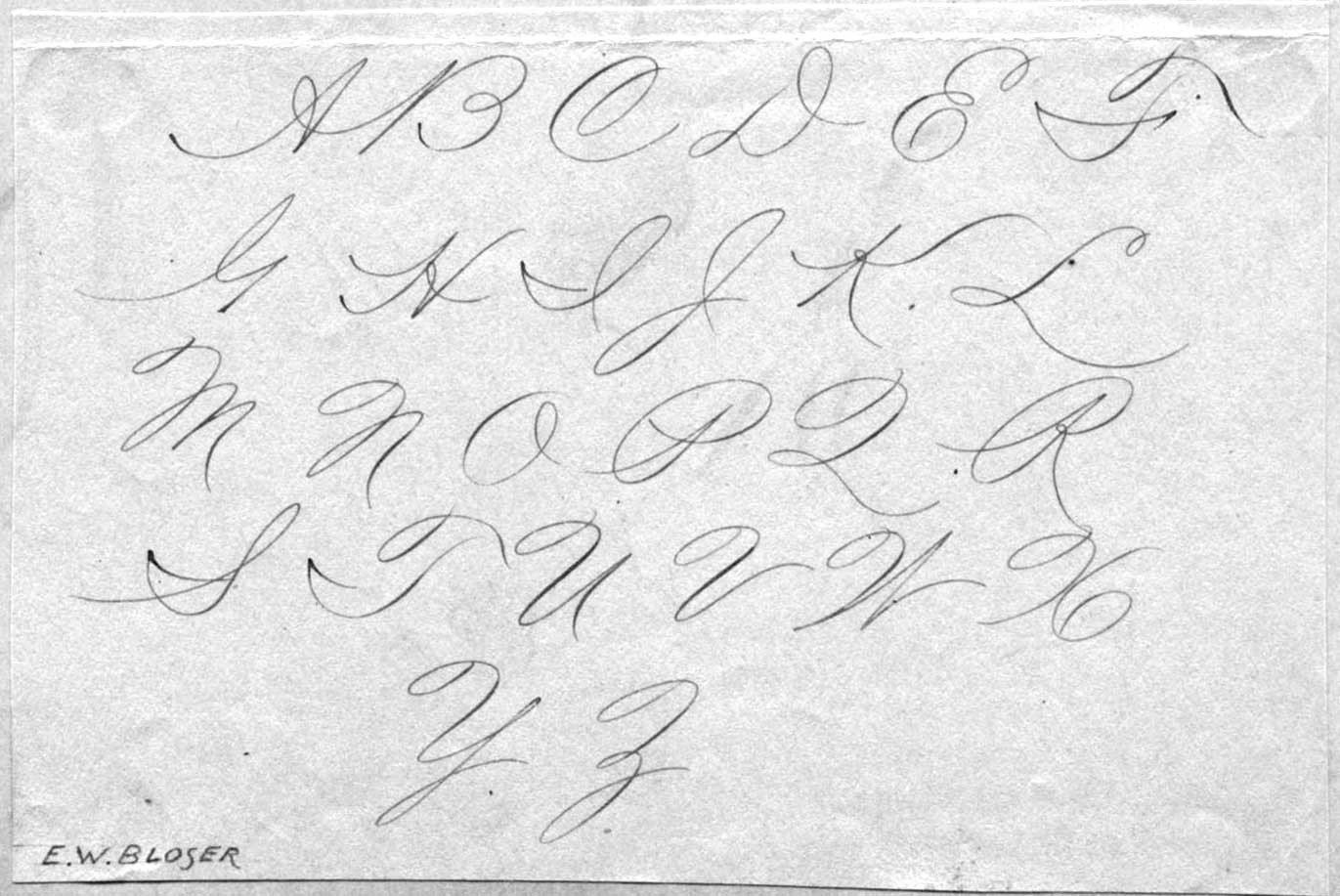 Palmer Cursive Handwriting Image