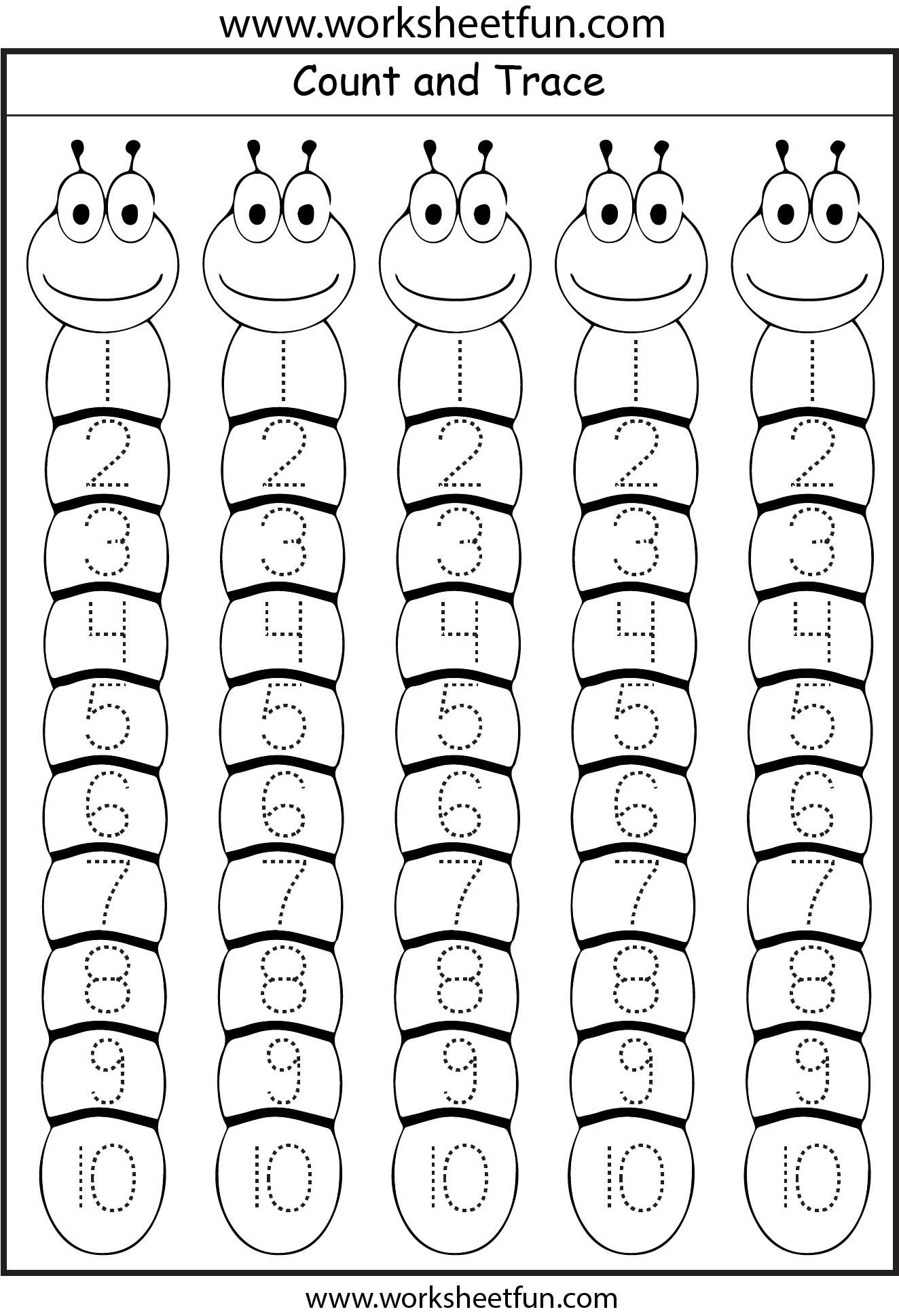 Preschool Tracing Numbers 1-10 Image
