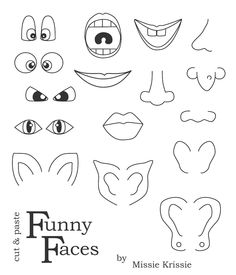 Printable Face Parts for Kids Image