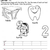 Printable Letter T Preschool Worksheet Image