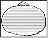 Pumpkin Writing Paper Printable Image