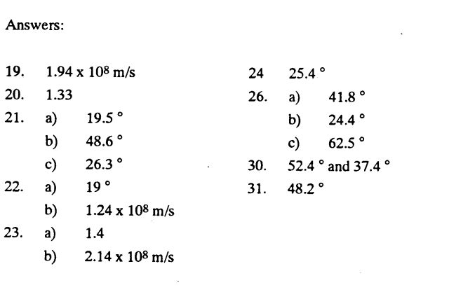 Reflection Refraction Worksheet
