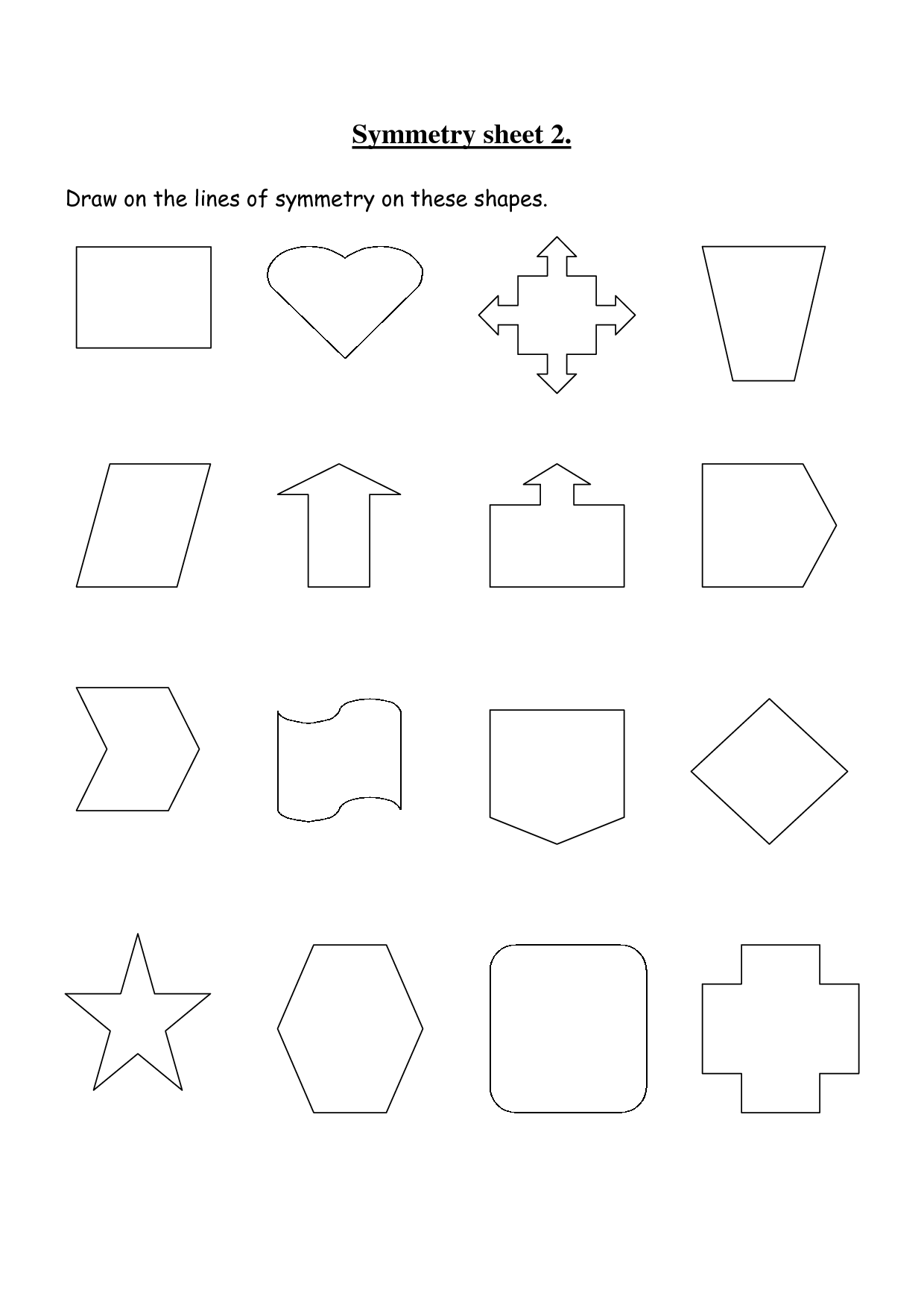 Rotational Symmetry Worksheets 4th Grade Image
