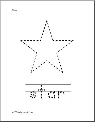 Star Shape Tracing Worksheet Image