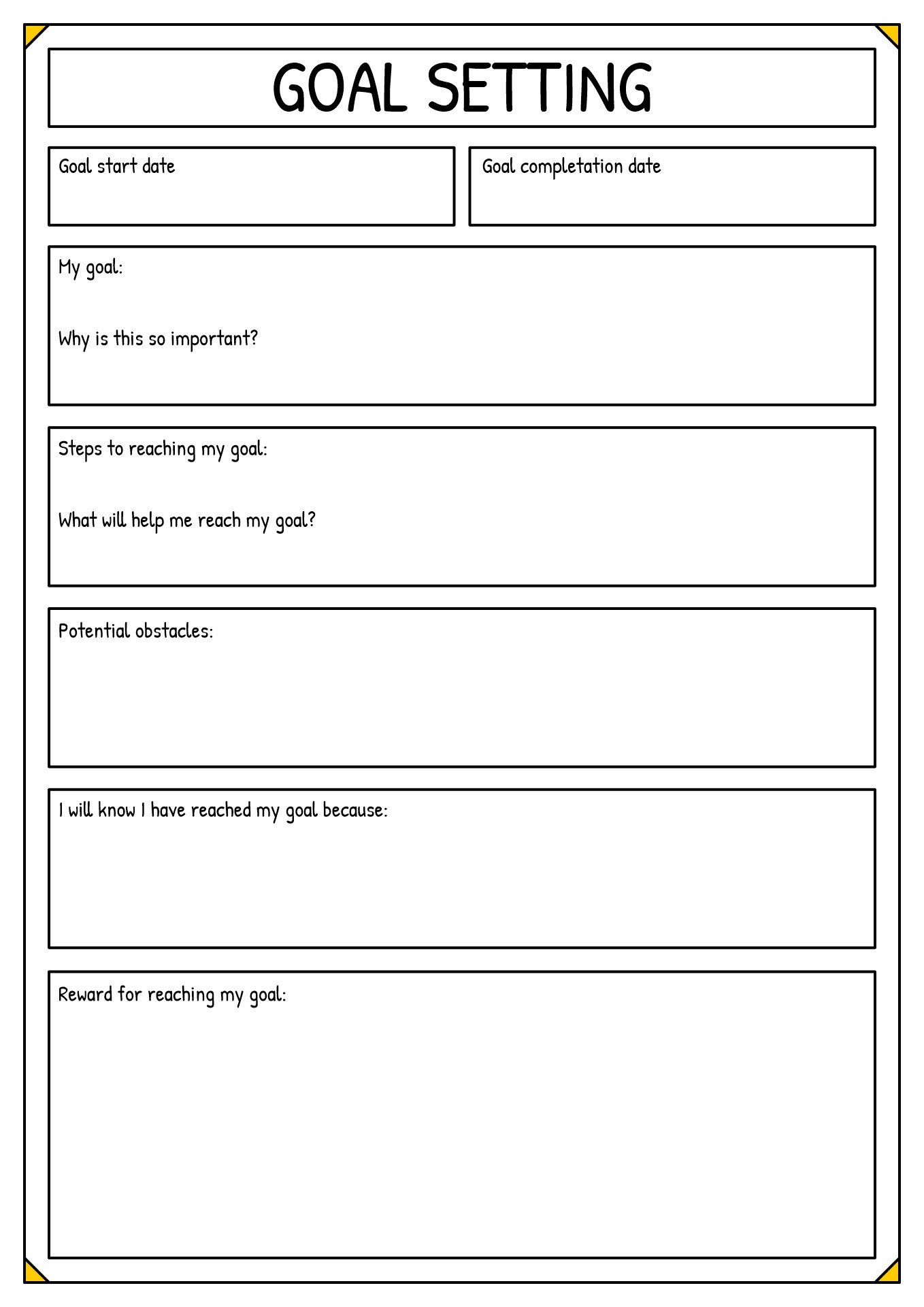 18 Counseling Goals Worksheet - Free PDF at worksheeto.com