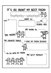All About My Friend Worksheet Image