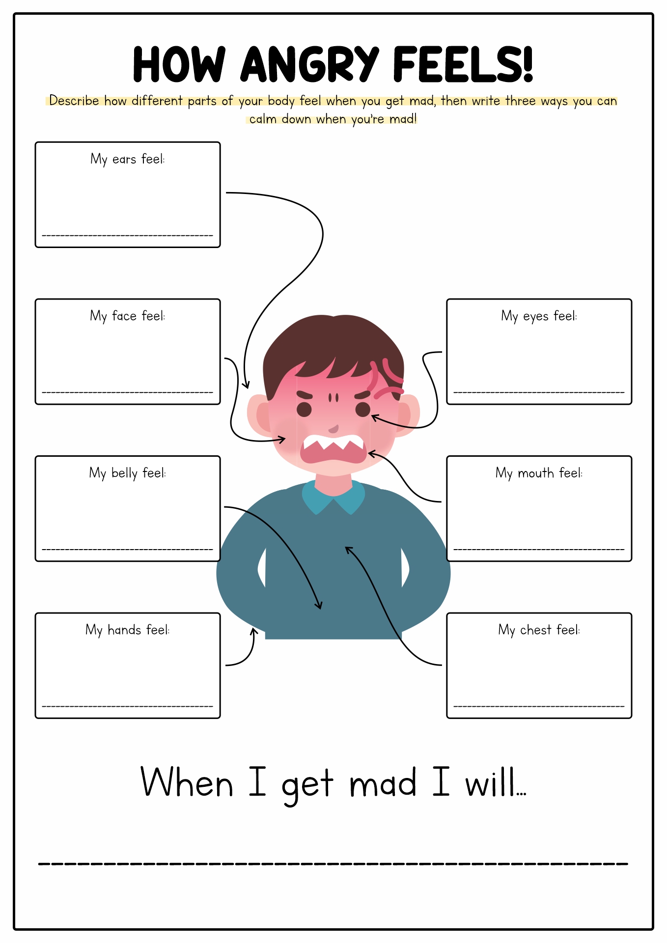 20 Anger Worksheets For Adults Free PDF At Worksheeto
