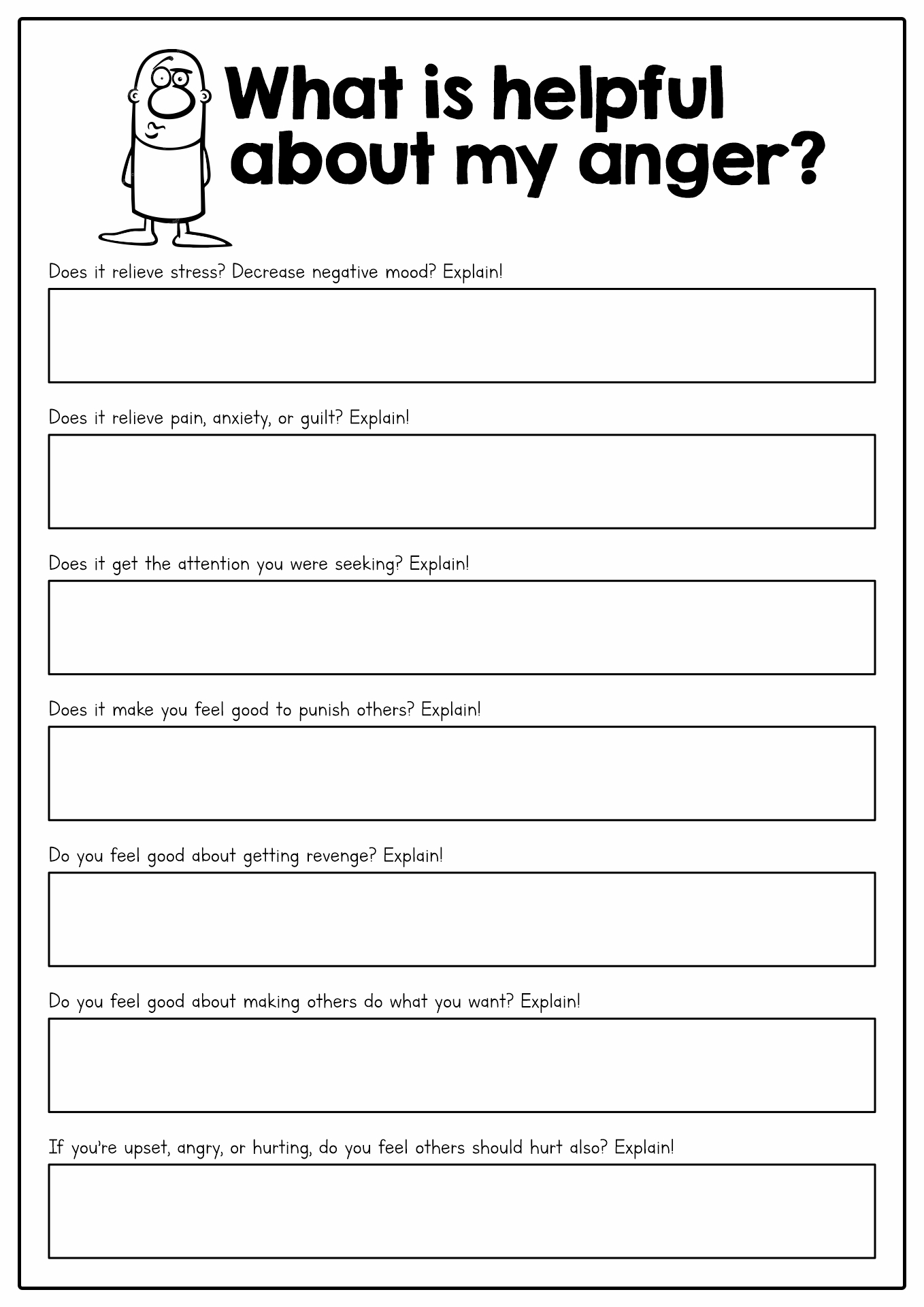 20 Anger Worksheets For Adults Free PDF At Worksheeto