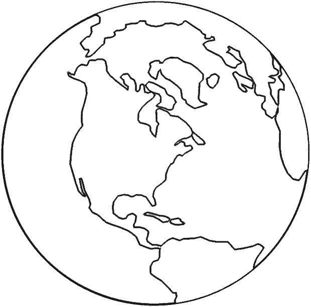 Earth Template Coloring Page Image