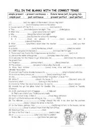 Past Present Future Perfect Tense Worksheets Image