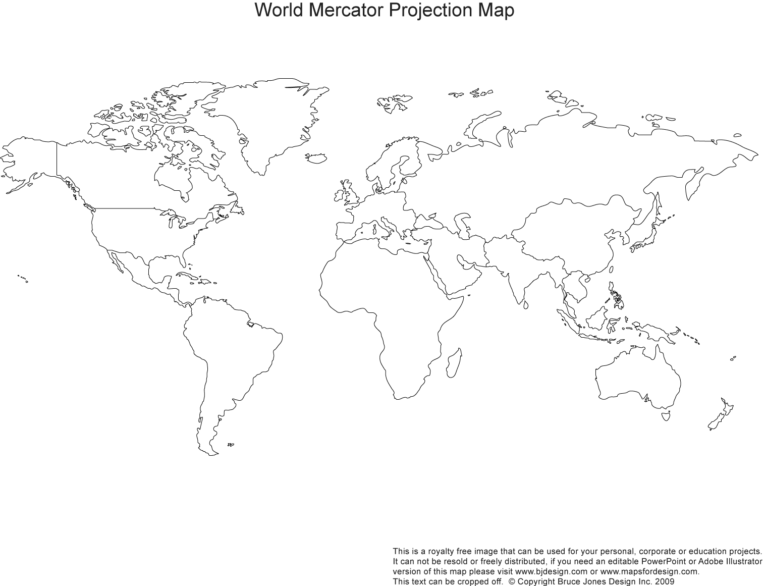 Printable Blank World Map Continents Image