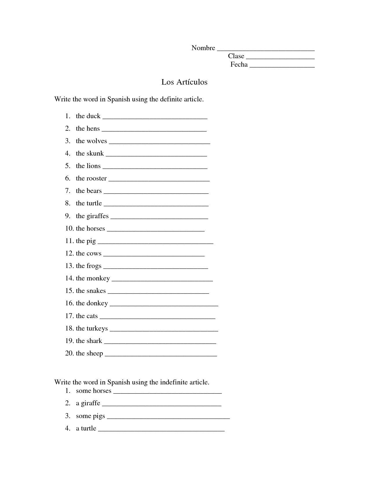 15 Using Articles Worksheets Worksheeto