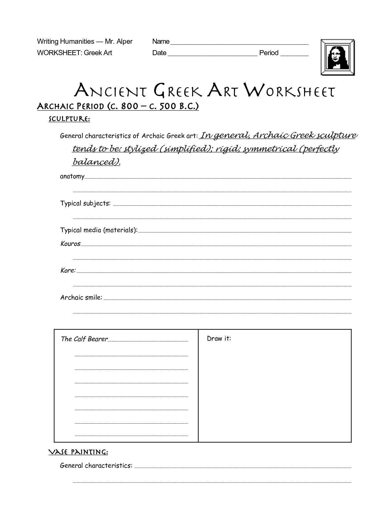 Ancient Greece Activity Worksheets Printables Image