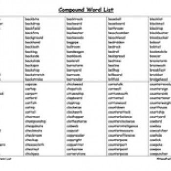 Compound Word List