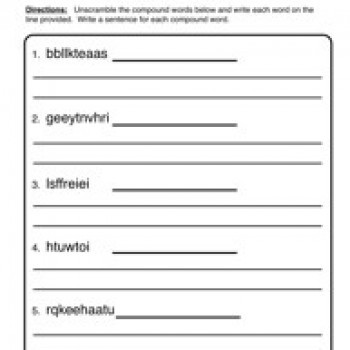 Compound Words Worksheets