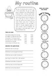 Daily Routines Printable Worksheets