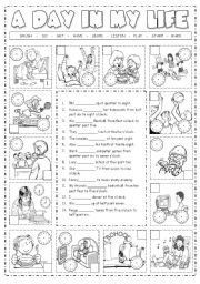 English Daily Routines Worksheet