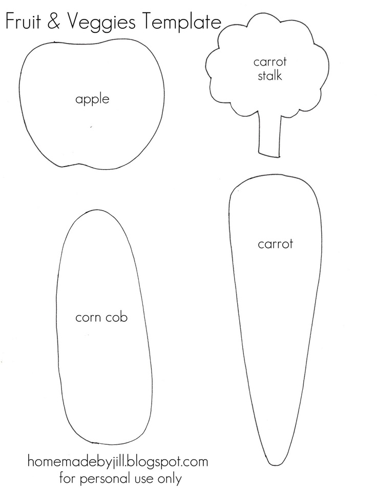 Free Printable Fruit and Vegetable Templates Image
