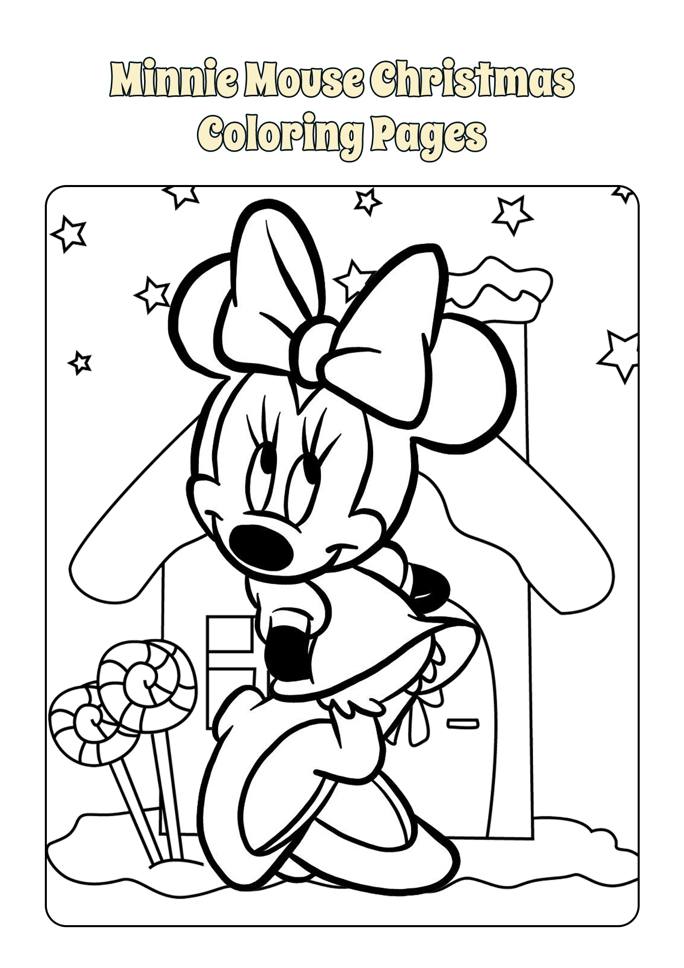 Minnie Mouse Christmas Coloring Pages