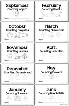 Months of the Year Cut and Paste Worksheets Image