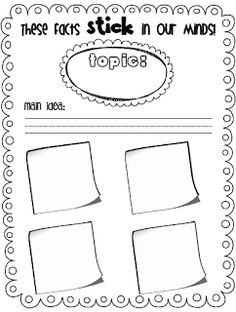 Nonfiction Main Idea Graphic Organizer 1st Grade Image