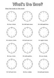 O Clock Worksheets Half Past And Image