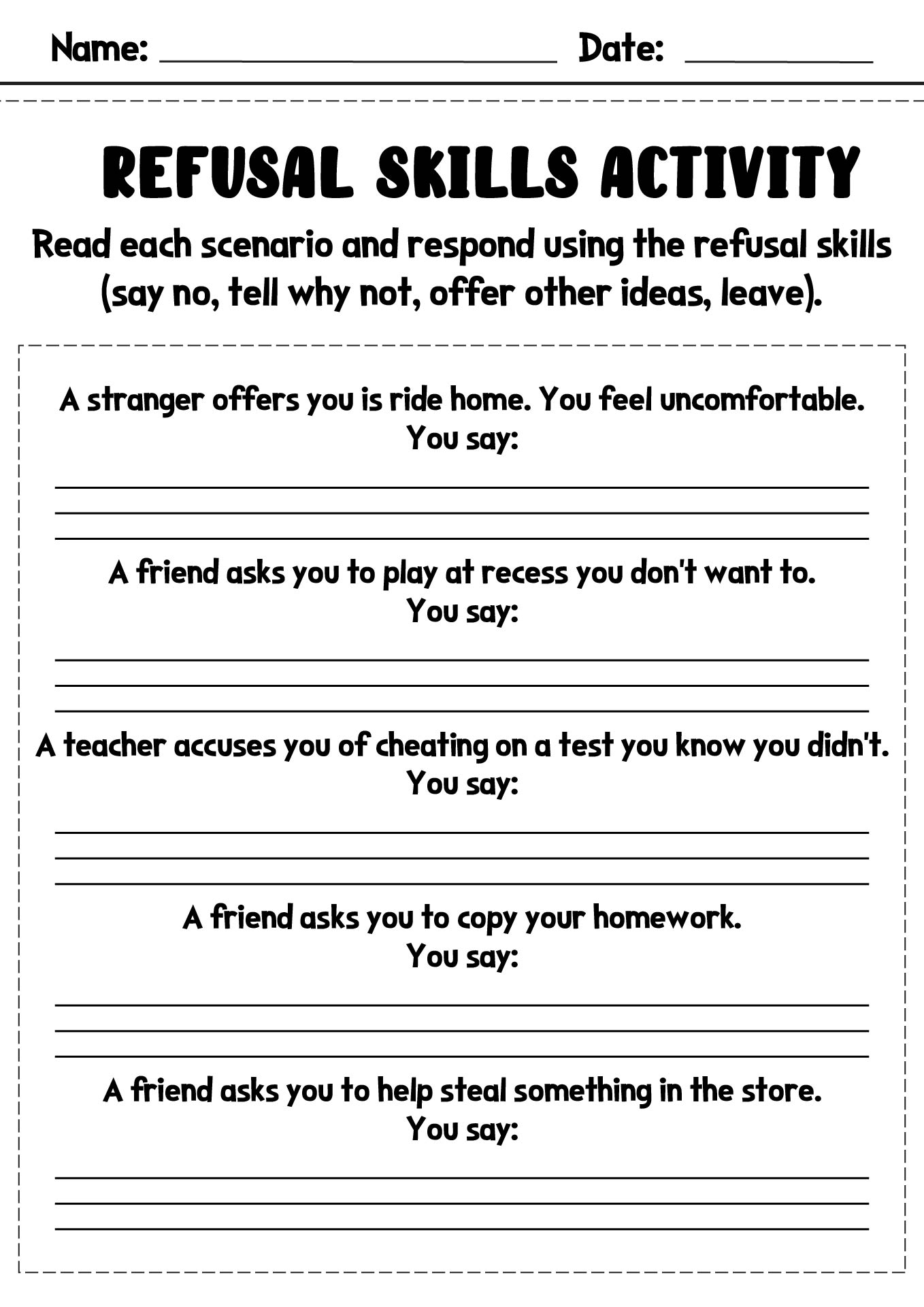 17 Peer Pressure Worksheets Printable Worksheeto