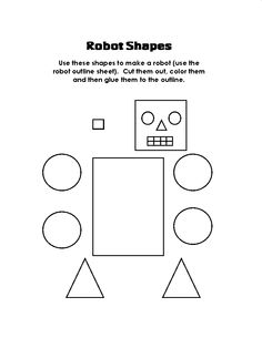 Preschool Cut and Paste Shape Worksheets Image