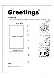 Printable Spanish Greetings Worksheets Image