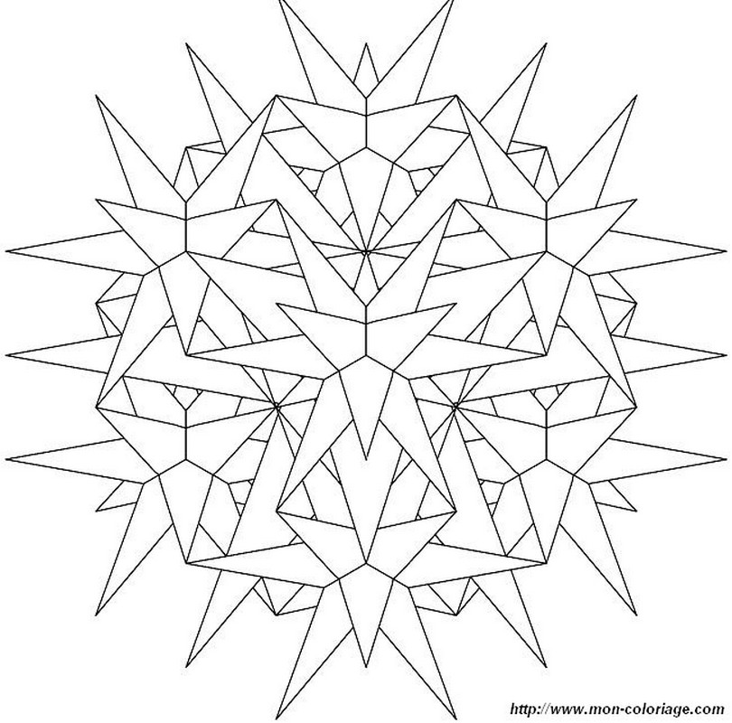 Snow Crystals Coloring Pages Image