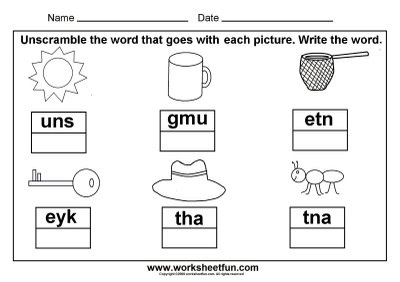 3 Letter Words Worksheets Image