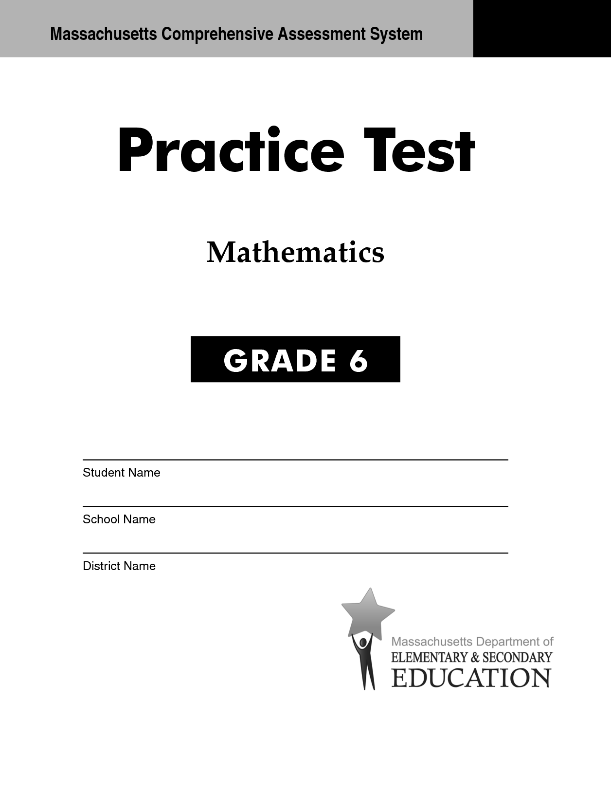 6th Grade Math Test Image