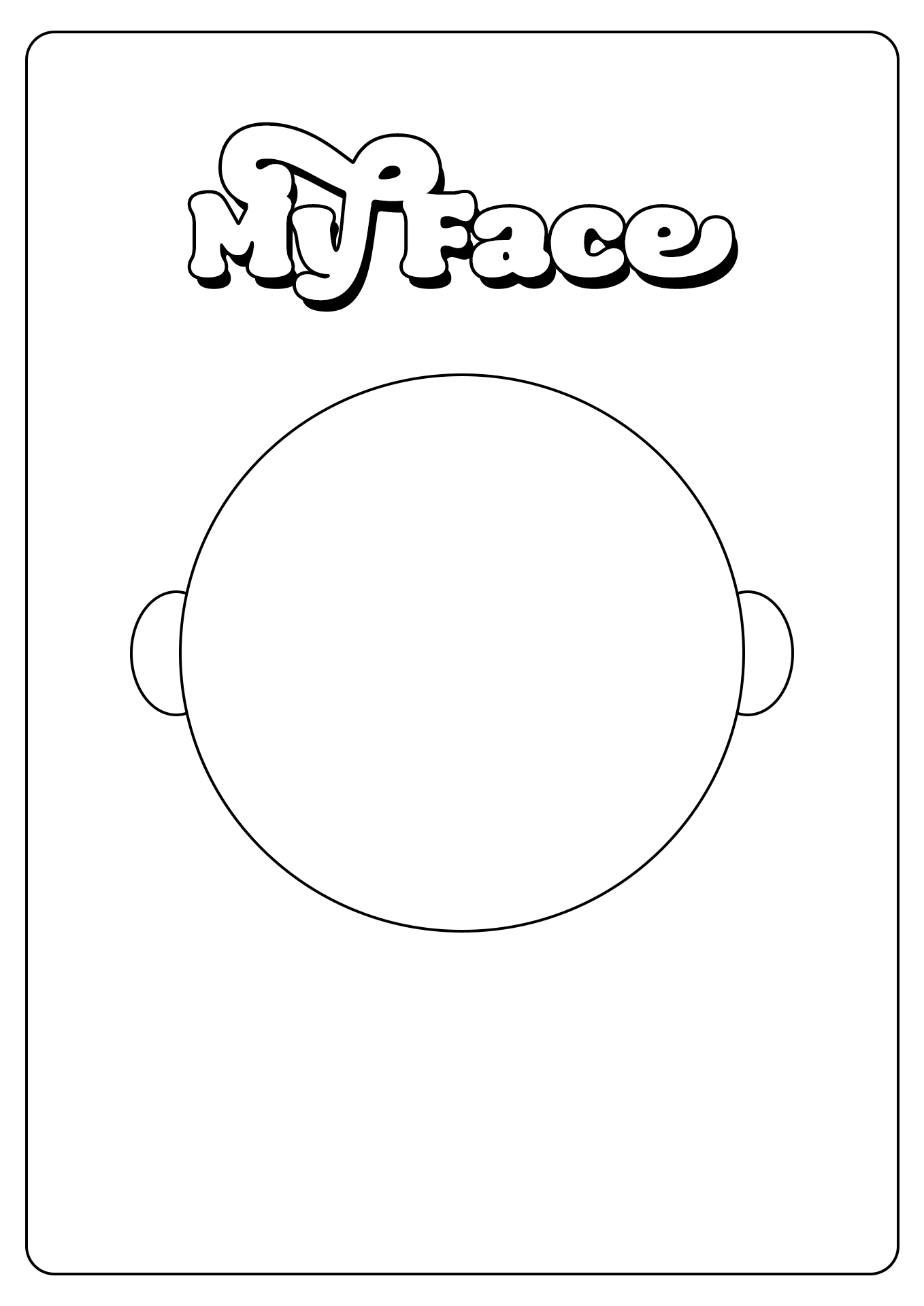 Blank Face Template Preschool