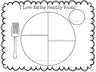 Blank My Food Plate Worksheet Image