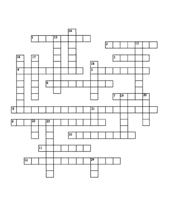 Cell Structure and Function Crossword Puzzle Image