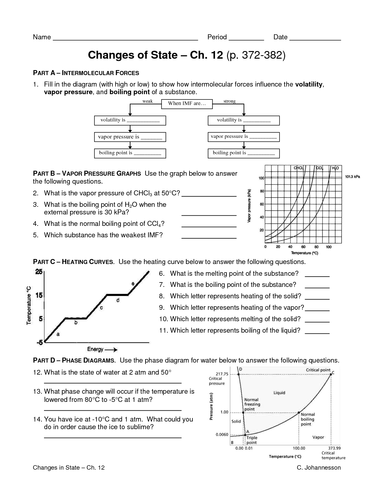 Changes of State Worksheet Answers Image