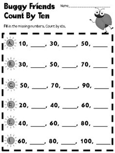 Counting by Tens Worksheet Image