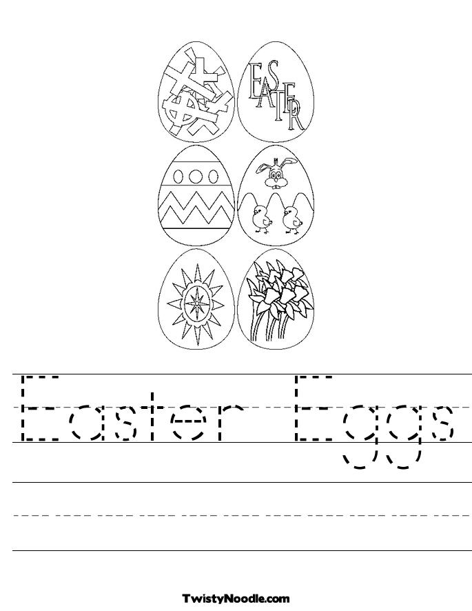 Easter Egg Worksheet Image