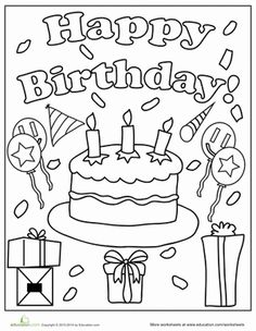 14 Best Images of Preschool Worksheet To Birthday Party - Birthday ...