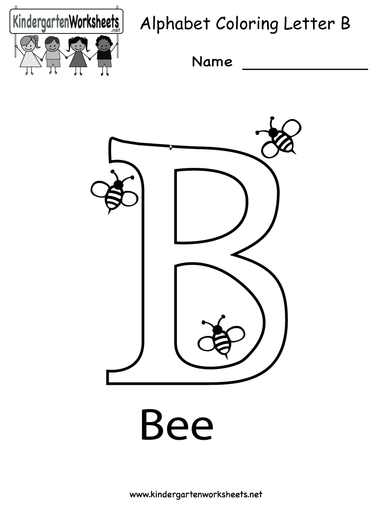 Letter B Coloring Worksheet Image