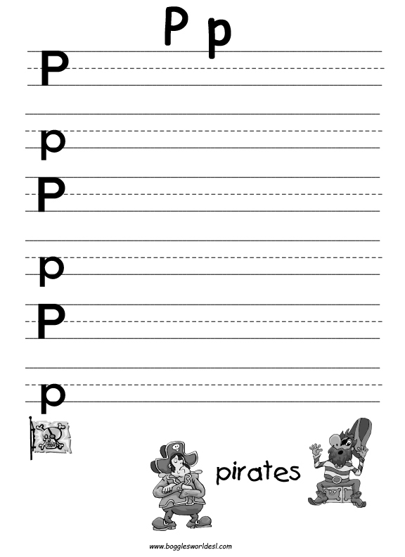 Letter P Writing Worksheets Image