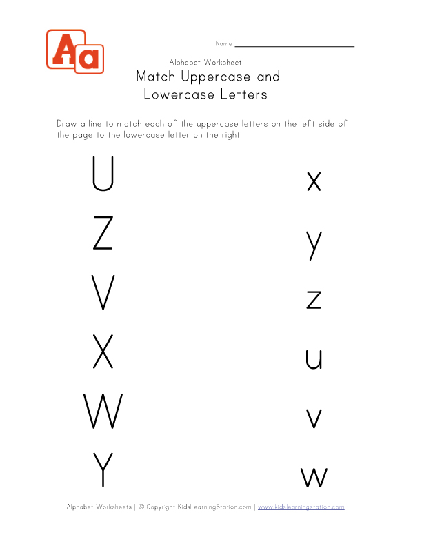 Match Uppercase and Lowercase Letters Image