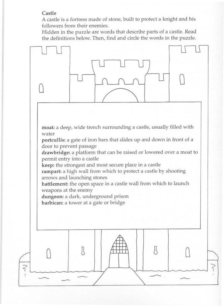 Middle-Age Castle Worksheet Image