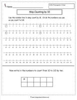 Number Line Skip Counting Worksheets Image