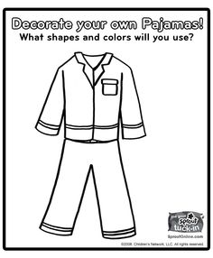 Pajama Day Coloring Pages Image