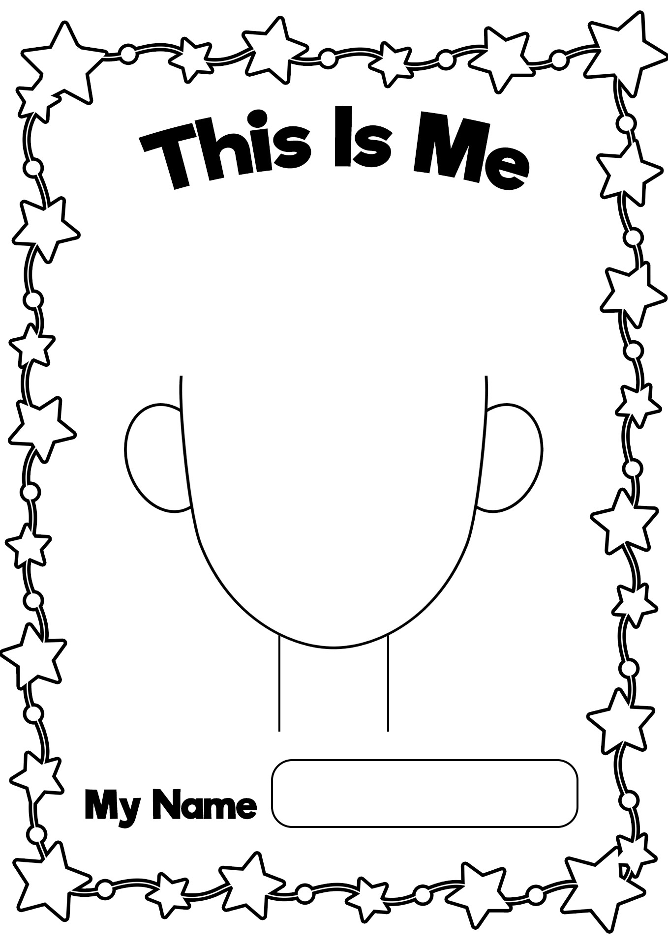 Printable Self Portrait Template