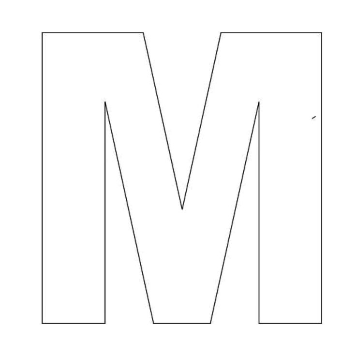 Printable Letter M Template Image